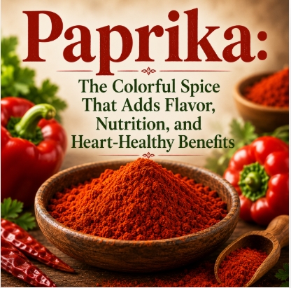 Paprika: The Colorful Spice That Adds Flavor, Nutrition, and Heart-Healthy Benefits. (Recipes included)